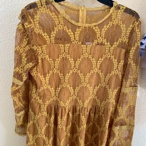Xhilaration lace yellow dress